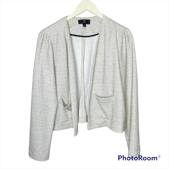 J. Crew 365 boucle blazer jacket open front size large - Picture 3 of 5